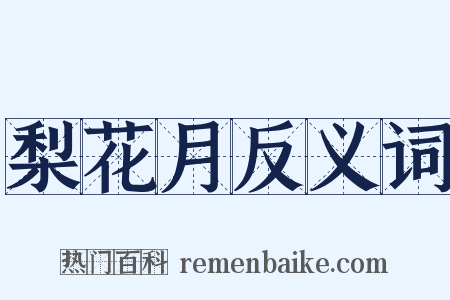 梨花月反义词是什么意思的图片